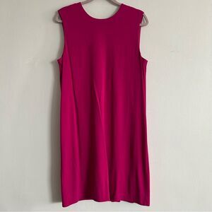 NWT HELMUT LANG Fuchsia  Sleeveless Crew Neck Shift Dress